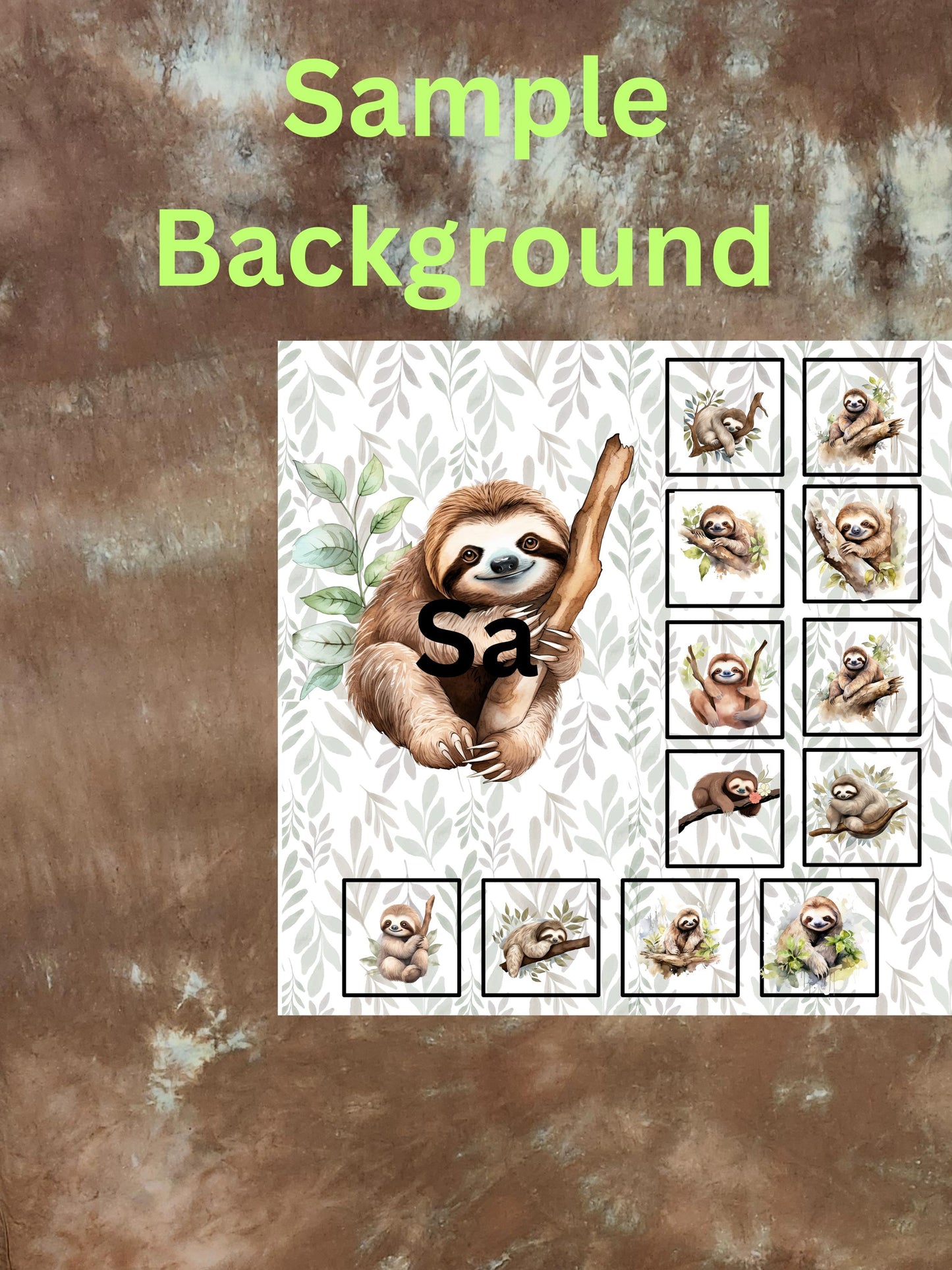 Sloth Quilt Panel and Blocks, Jungle Animal Blocks, Sloth Soft Book, Childs Room Ensemble, Sloth Tote