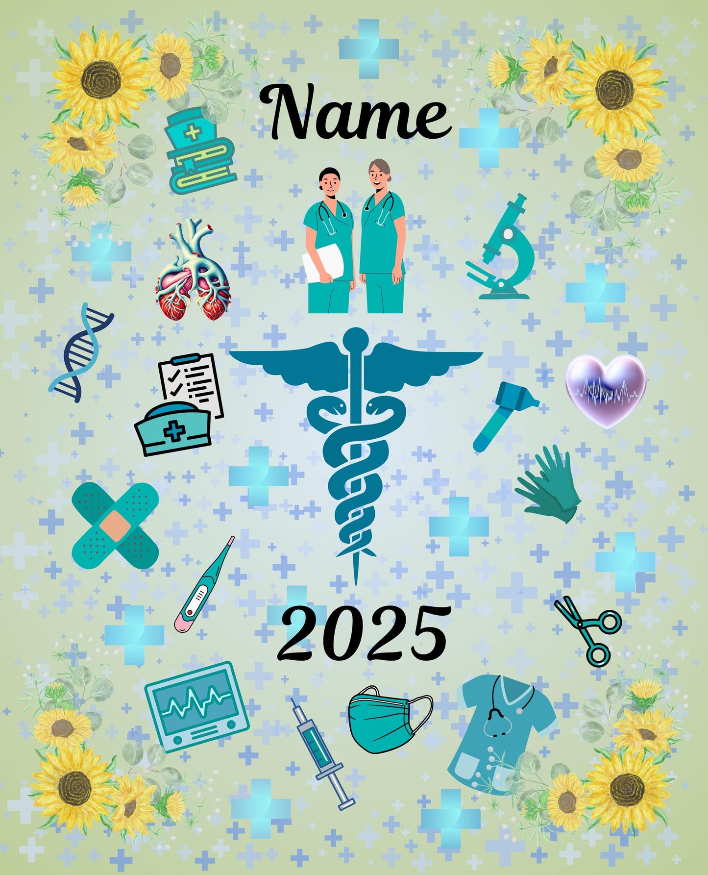 Personalized Nurse Quilt Panel: Custom Graduation/Retirement Gift