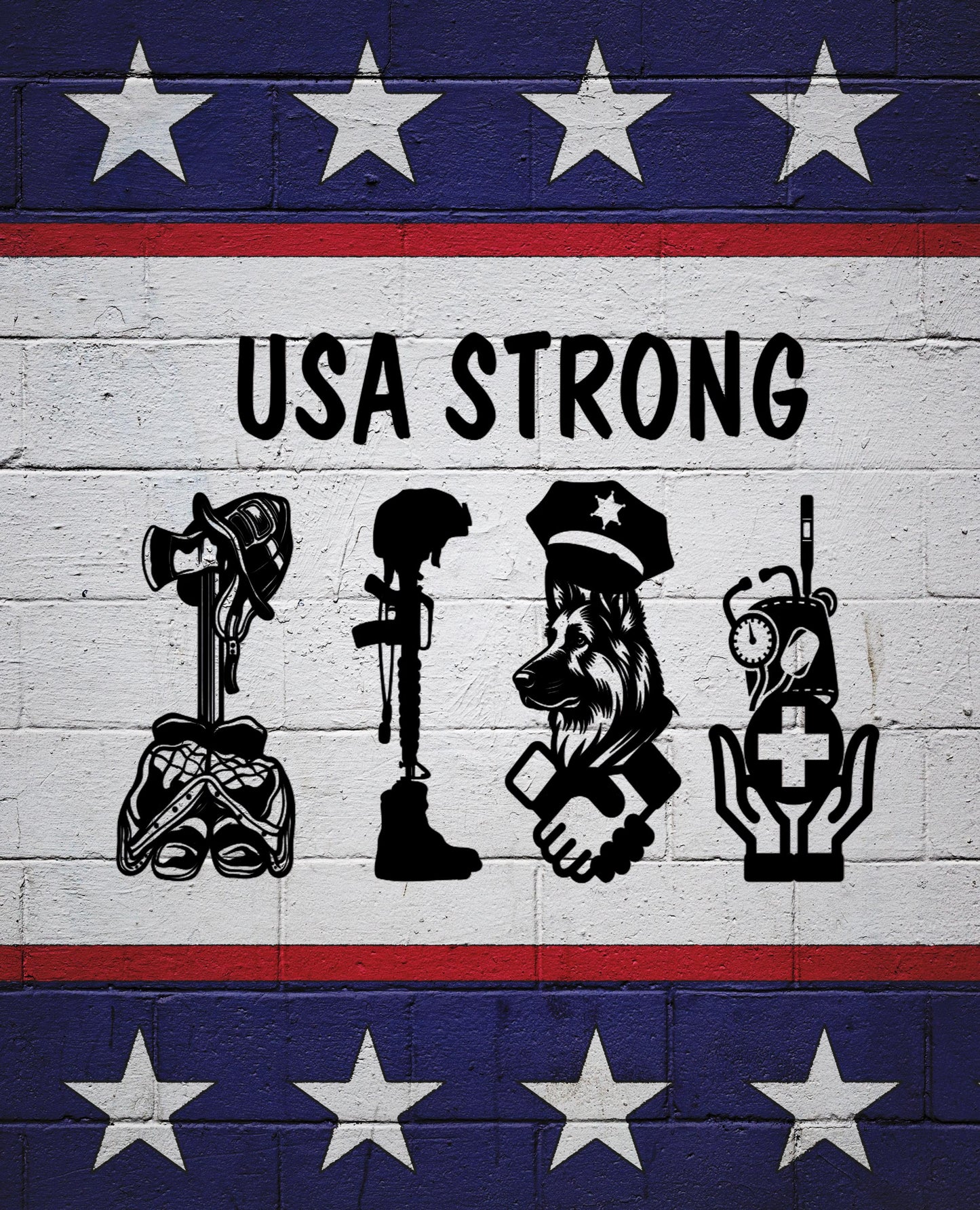 USA Strong Quilt Panel, Fire Department Quilt Panel, Armed Forces Quilt Panel, Law Enforcement Quilt, Medical Quilt, First Responders Quilt