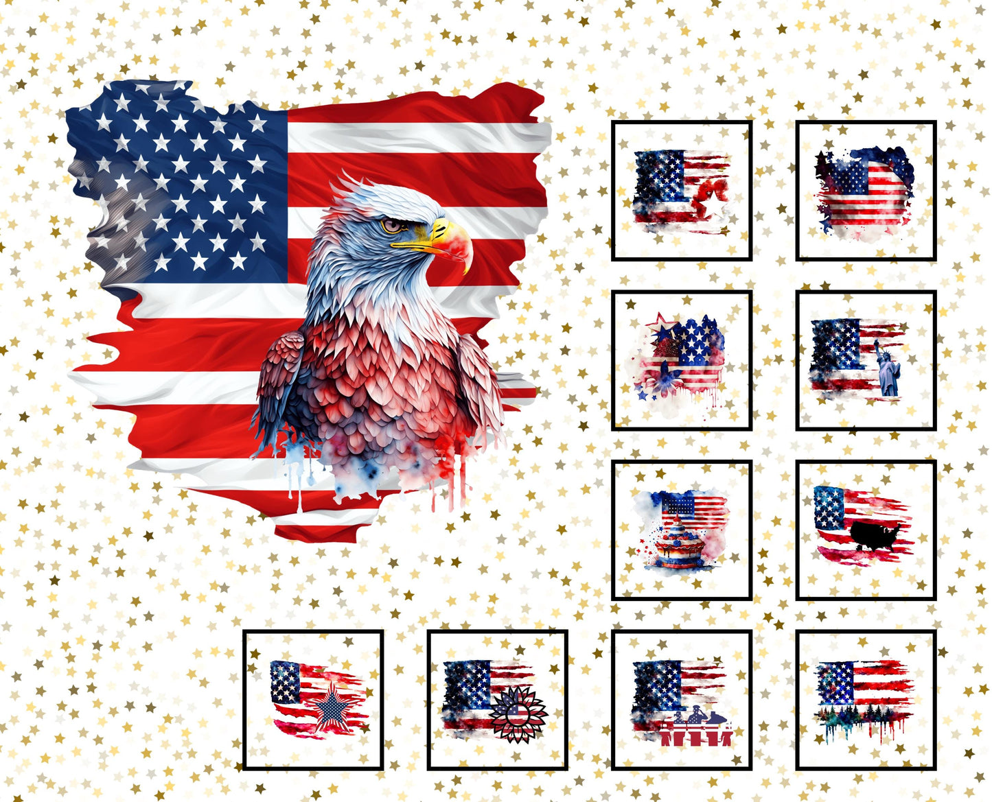 Patriotic Flag Quilt Panel and Block Combo, Veterans Quilt, Quality Cotton Quilt Fabric, Quilt DIY, Creative Quilt, Military Tribute