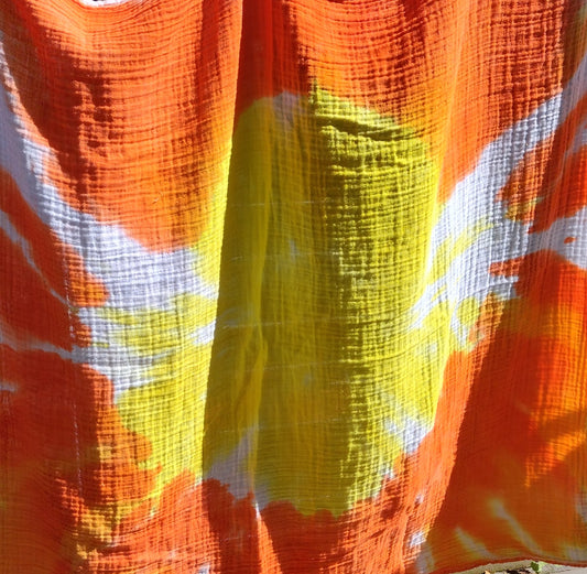 Candy Corn Swaddle, Orange and Yellow Swaddle, Baby Blanket, Muslin Blanket