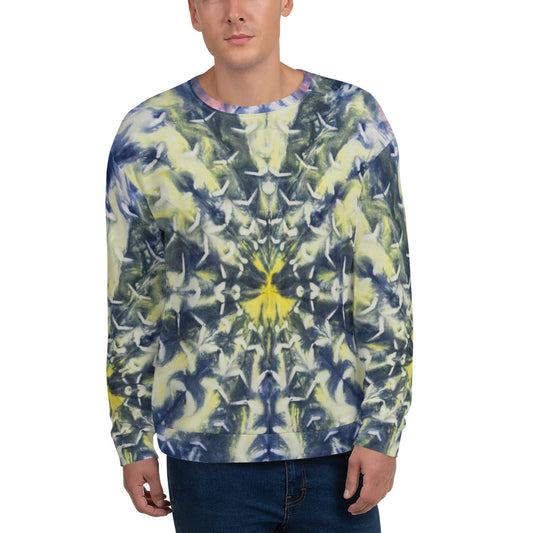 Abstract Peacock Feather Burst Unisex Sweatshirt