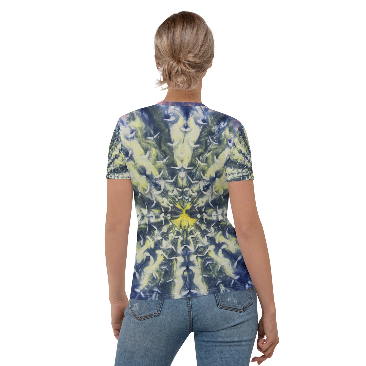 Abstract Peacock Feather Burst Women's T-shirt