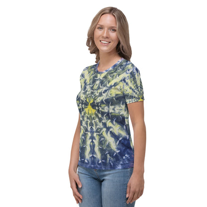 Abstract Peacock Feather Burst Women's T-shirt