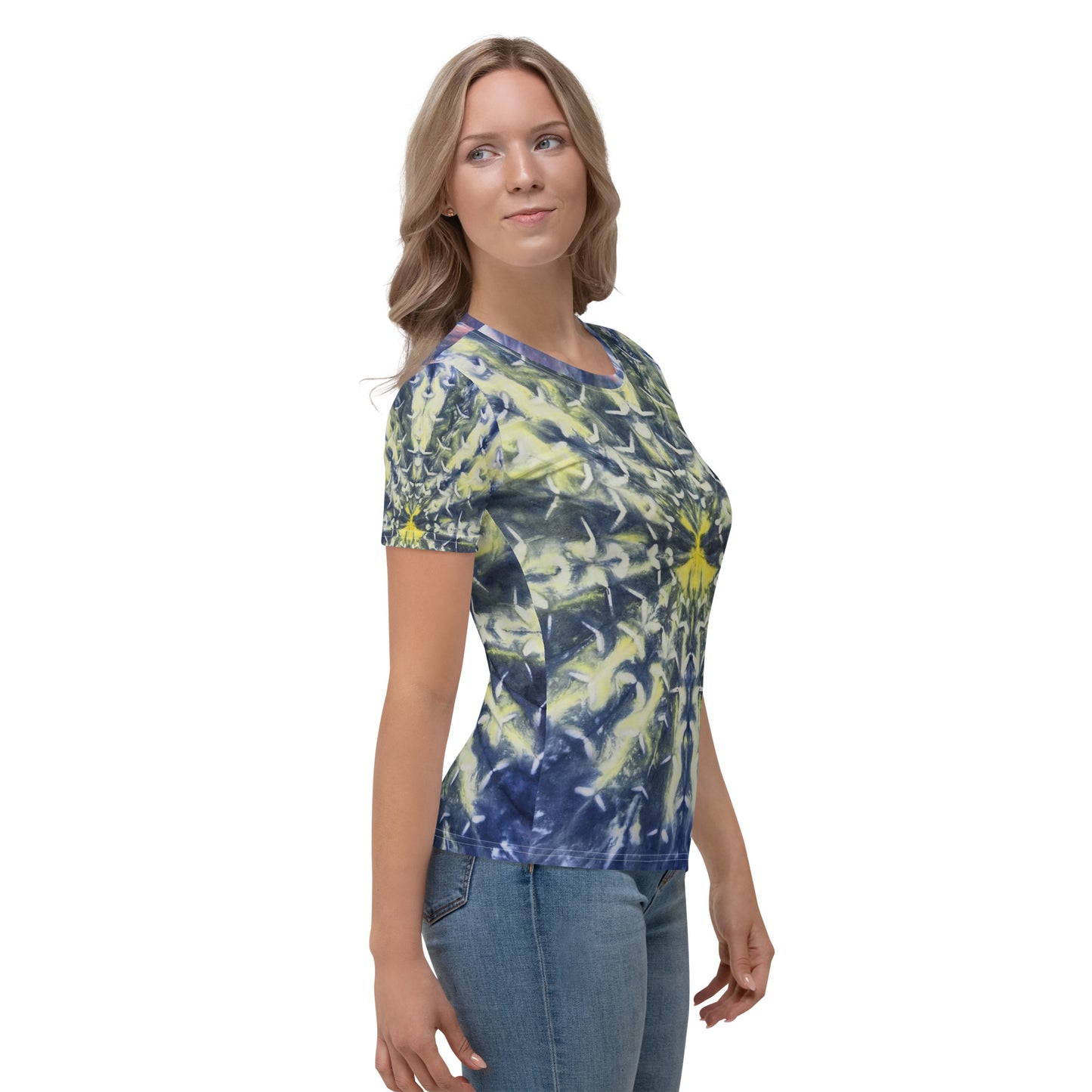 Abstract Peacock Feather Burst Women's T-shirt