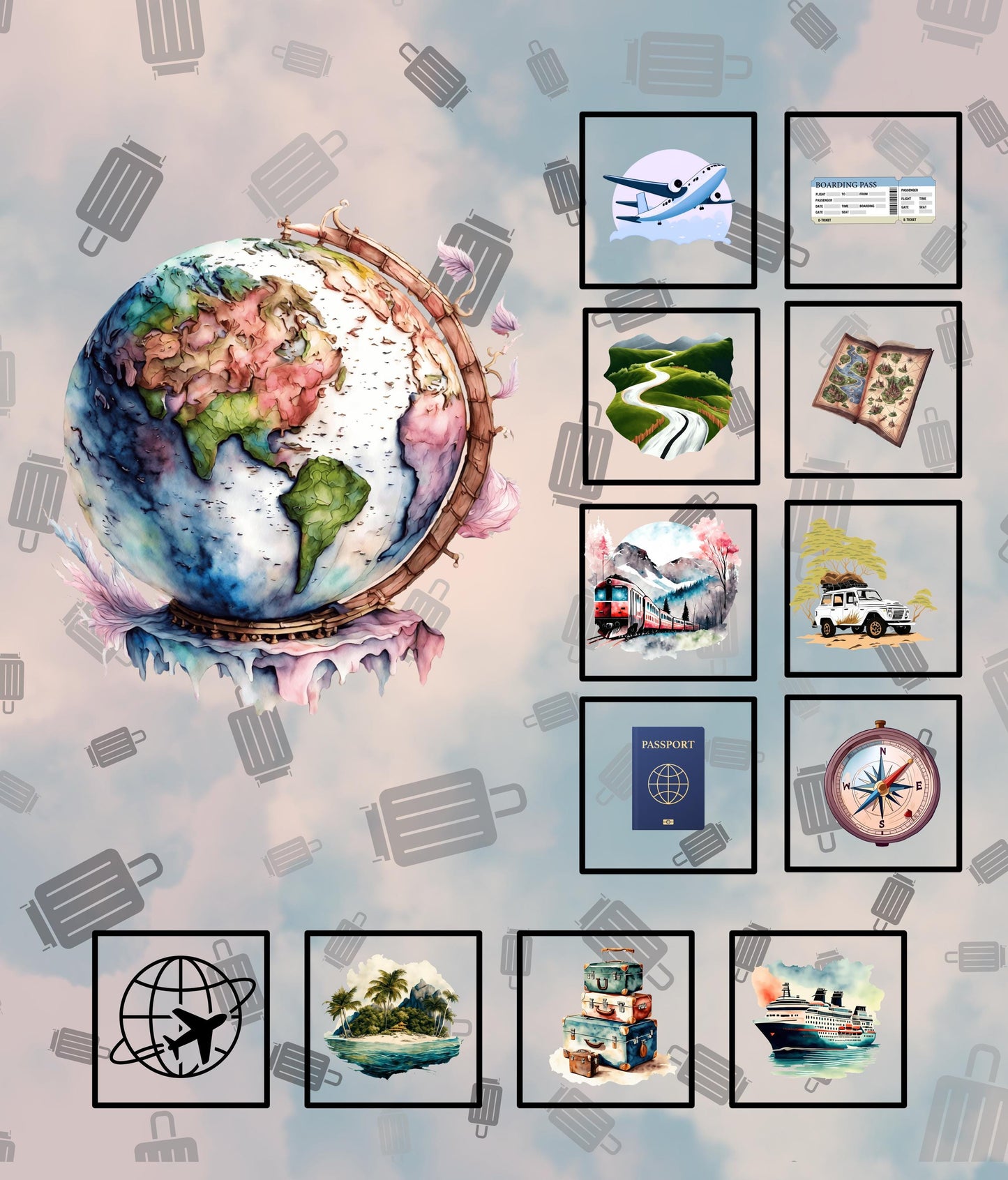 Journey Quilt Panel and Travel Blocks DIY