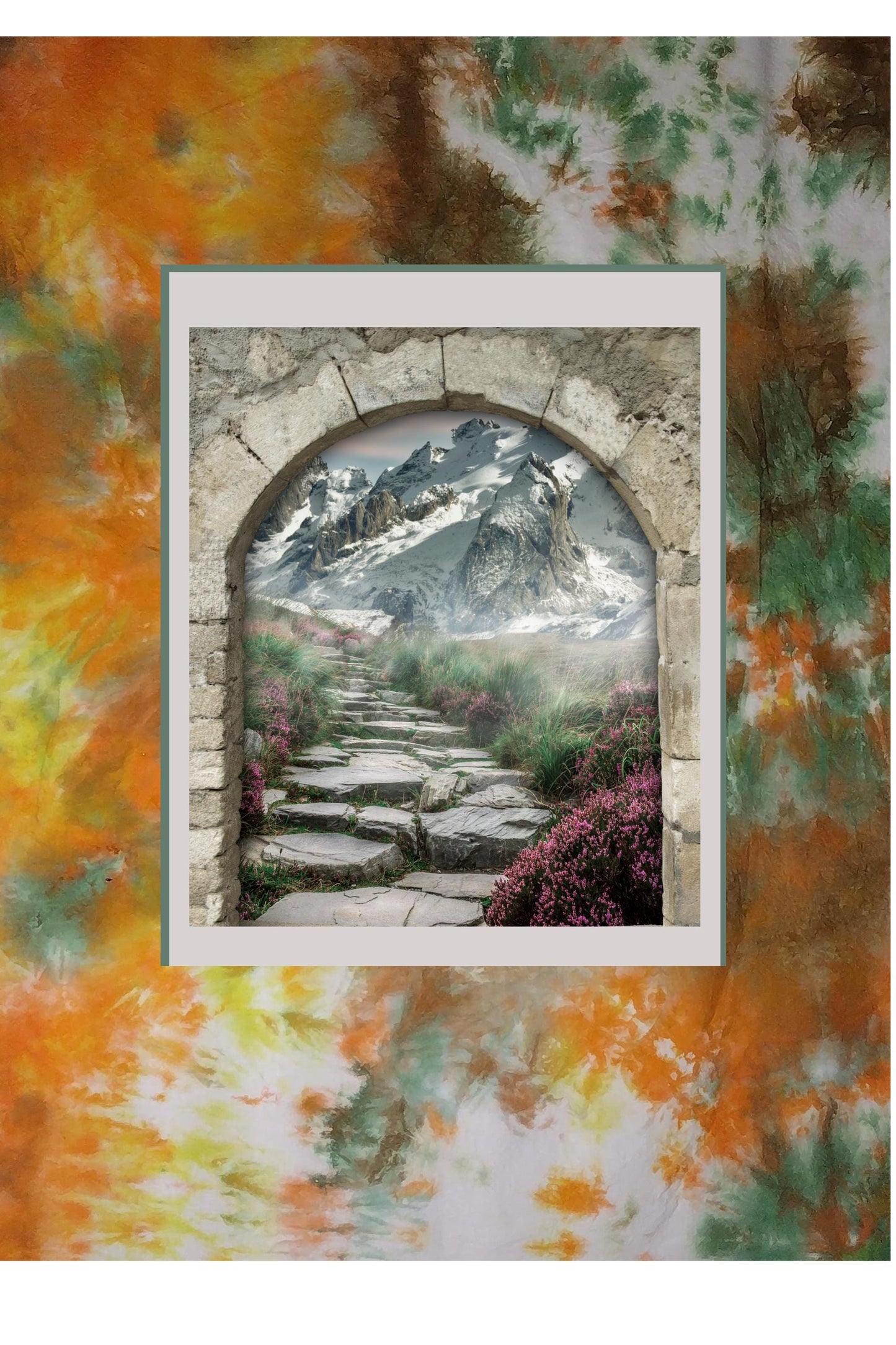 Nature's Path Quilt Panel: Serenity Mountain Scene
