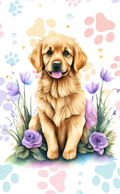 Dog Breed Quilt Panel and Blocks: Parade of Paws Quilt Cotton Fabric, Dog Fabric