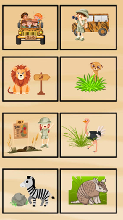 Zoo Animals Quilt Panel and Block Combo Cotton Fabric,