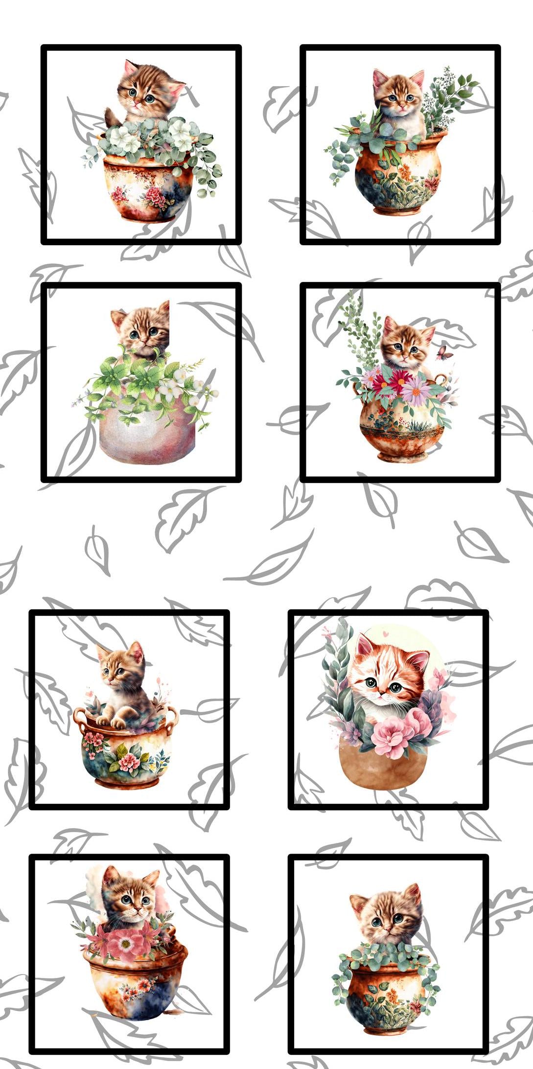 Kittens Garden Party Quilt Panel & Blocks, Kittens Quilt and Block Combo, Kittens Quilt