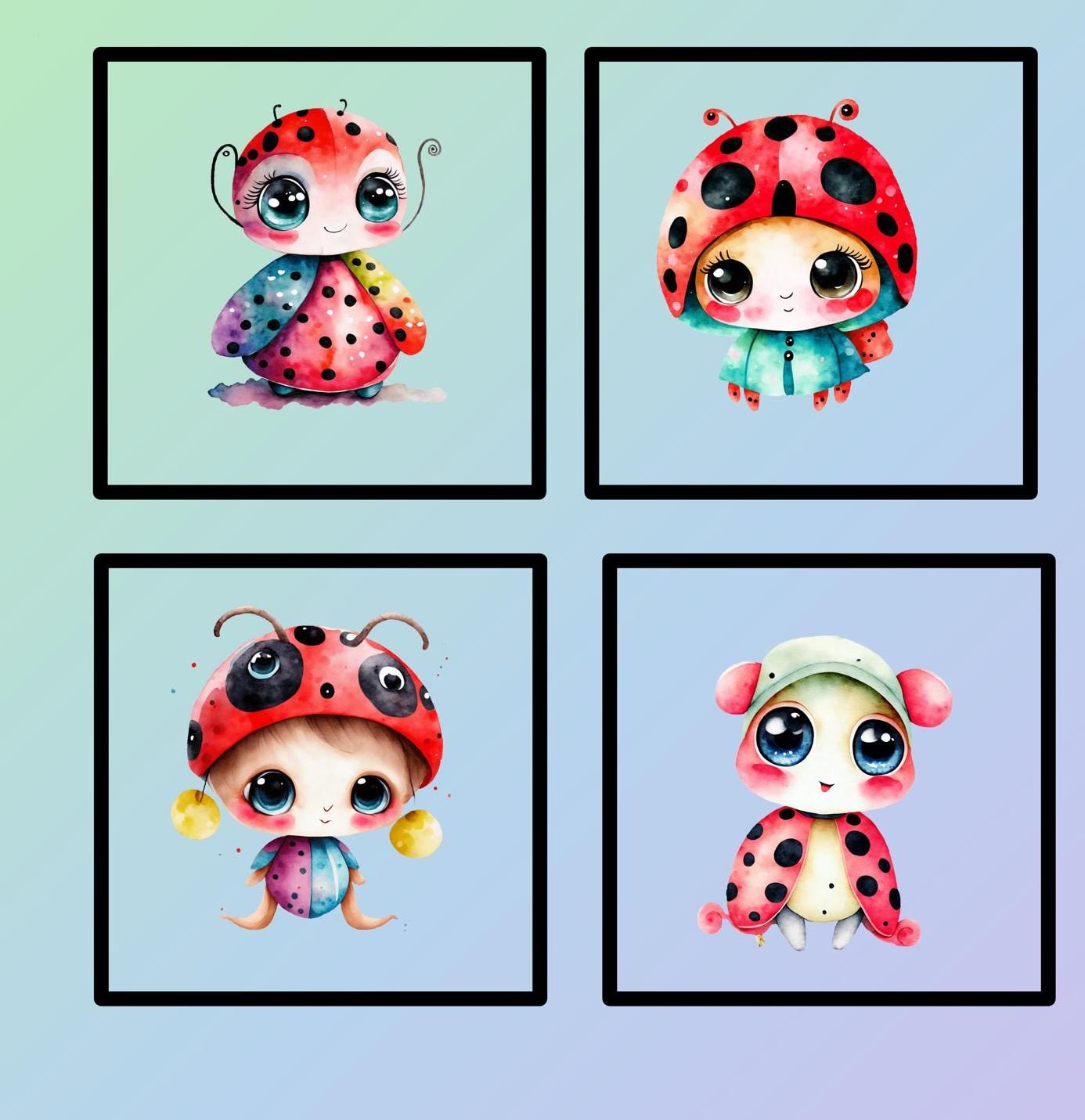 Ladybug Quilt Panel and Blocks, Beginner Quilt, Ladybug Ensemble