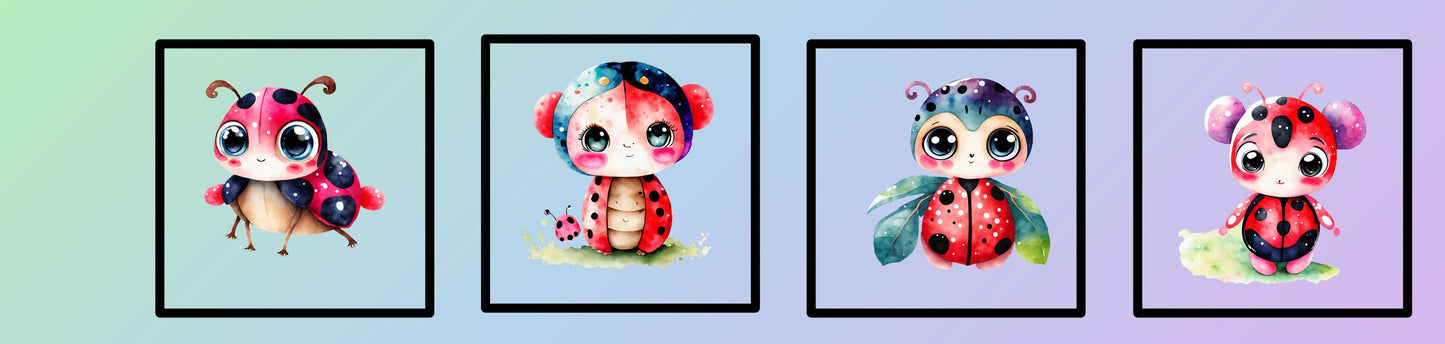 Ladybug Quilt Panel and Blocks, Beginner Quilt, Ladybug Ensemble