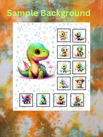 Baby Dino Quilt Panel and Blocks, Quilt Cotton Fabric, Easy Quilt, Childs Room Wall Art, Dinosaur Fabric Book