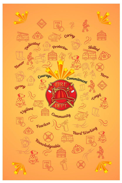 Firefighter Hero Quilt Panel and Block Combo, Fire Department Quilt, Fireman Dedication/Retirement