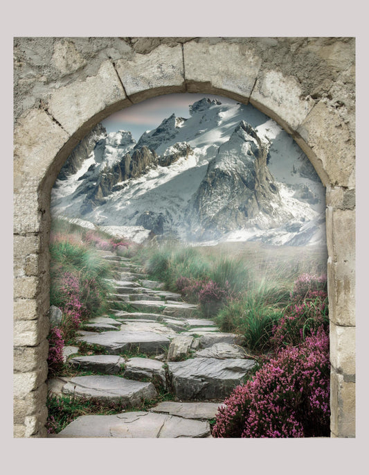 Nature's Path Quilt Panel: Serenity Mountain Scene