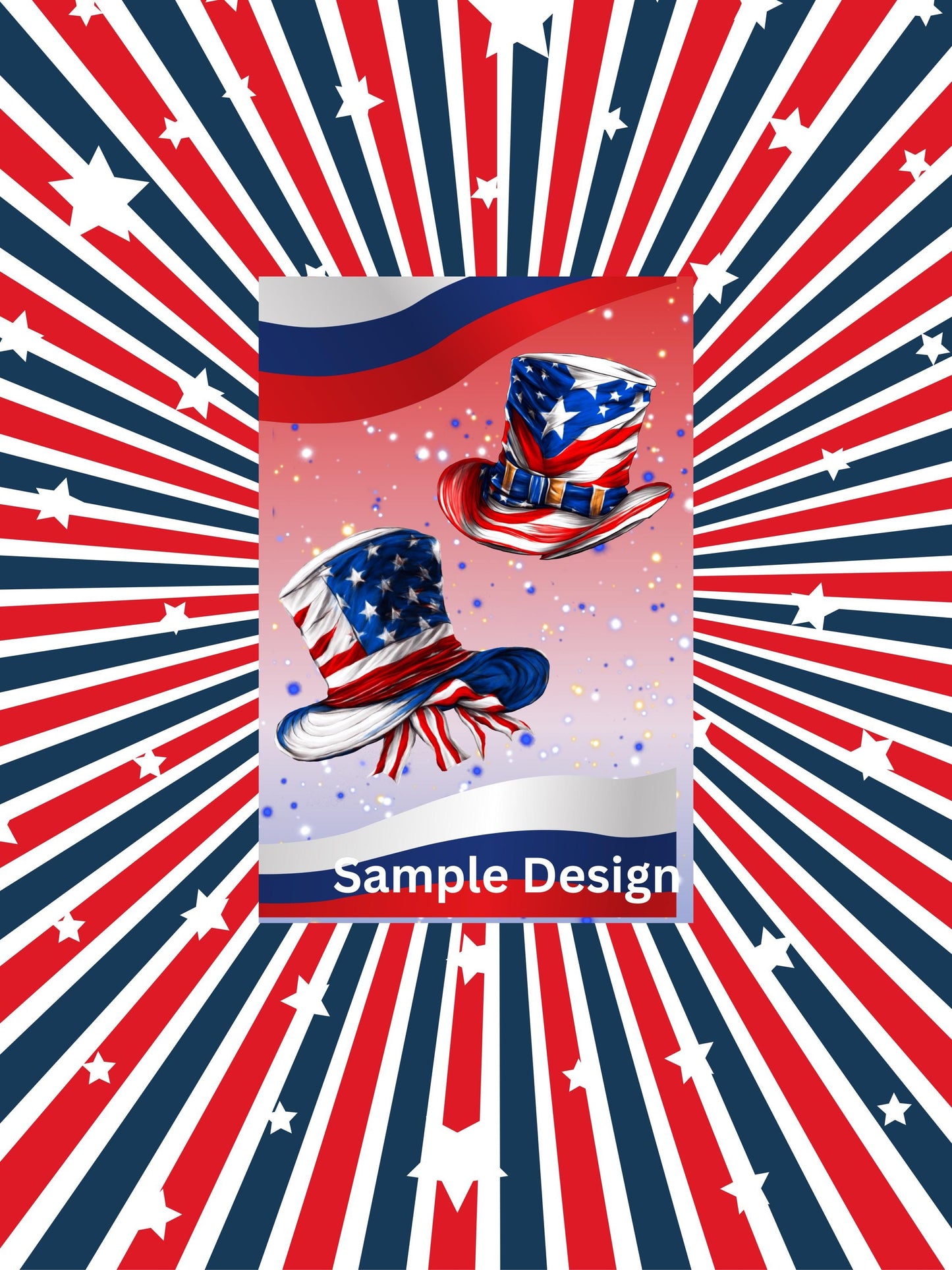 Patriotic Top Hat Quilt Panel & Blocks