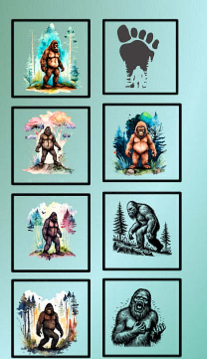 Sasquatch Quilt Panel & Blocks, Cotton DIY Quilt Fabric