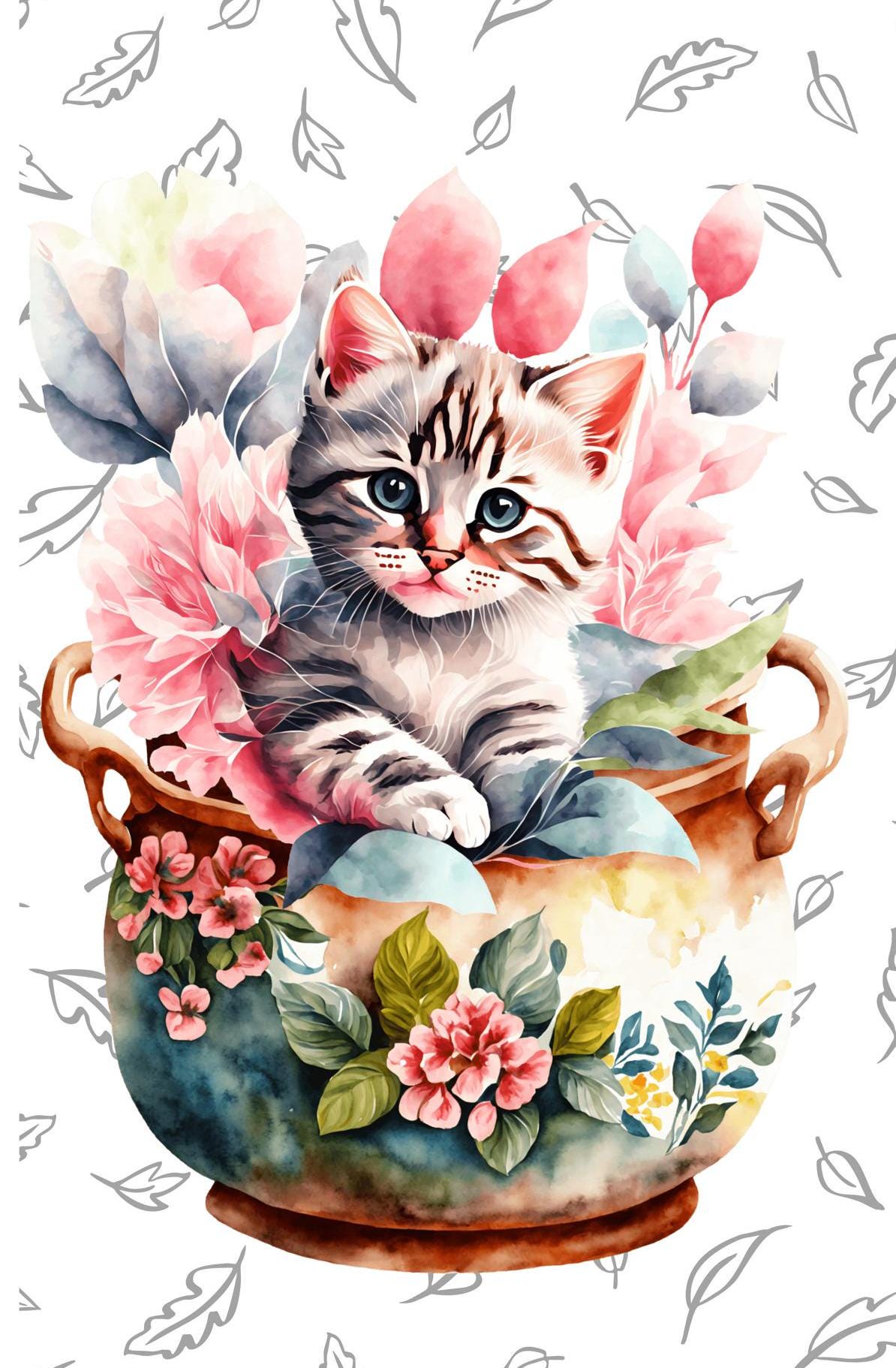 Kittens Garden Party Quilt Panel & Blocks, Kittens Quilt and Block Combo, Kittens Quilt