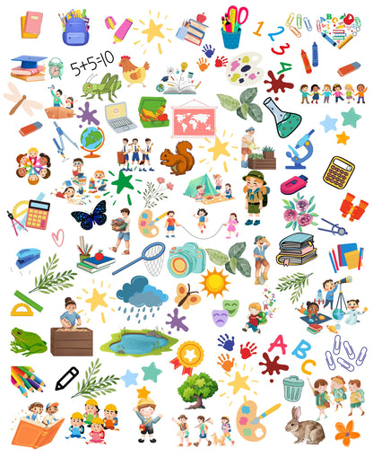 Homeschool Quilt Coordinating Fabric, The World Is My Classroom DIY (36” x 44”), Education Quilt