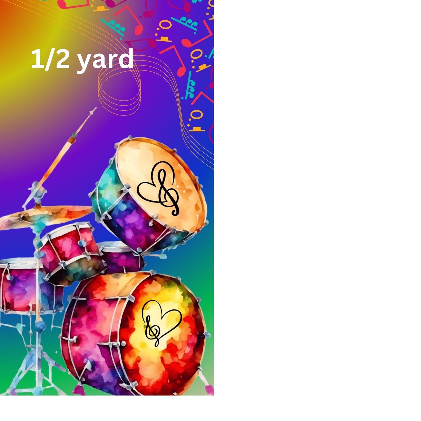 Rock and Roll Fabric Panel: Musical Instrument Quilt Blocks