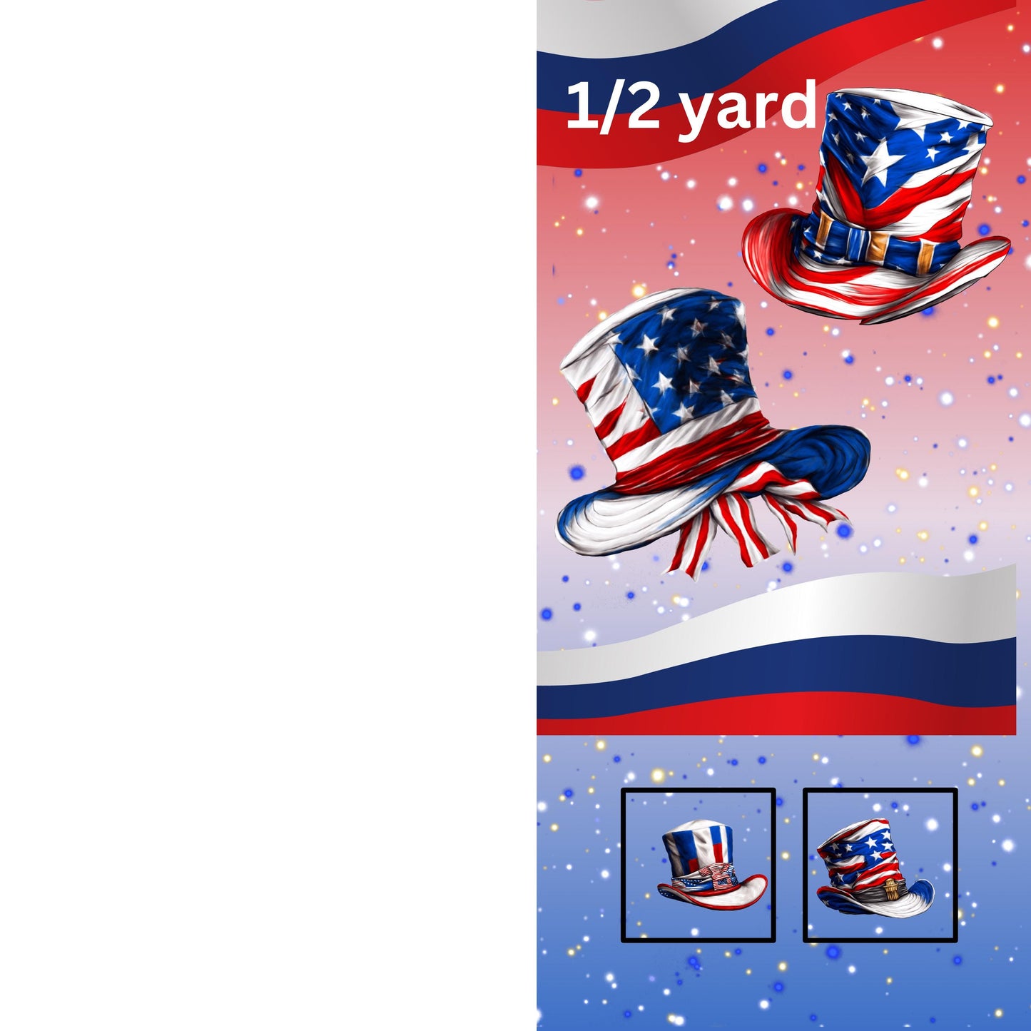 Patriotic Top Hat Quilt Panel & Blocks