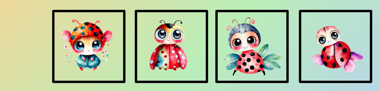 Ladybug Quilt Panel and Blocks, Beginner Quilt, Ladybug Ensemble