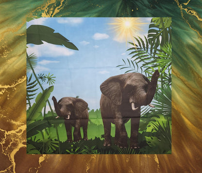 Elephant Adventure Quilt Panel