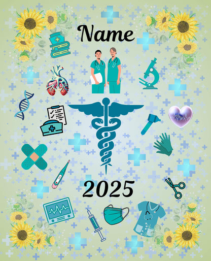 Personalized Nurse Quilt Panel: Custom Graduation/Retirement Gift