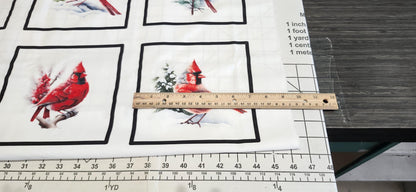 Cardinal Quilt Blocks, Cotton Fabric Panel, Window Quilts, Cardinal Fabric, Quilted Coaster, Quality Quilt Fabric