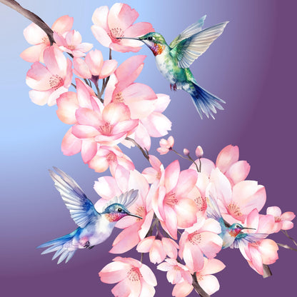 Cherry Blossom Quilt Panel & Blocks: DIY Cotton Fabric