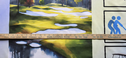 Golf Quilt Panel and 8 or 12 Blocks, Golf Course Quilt, Easy Quilt