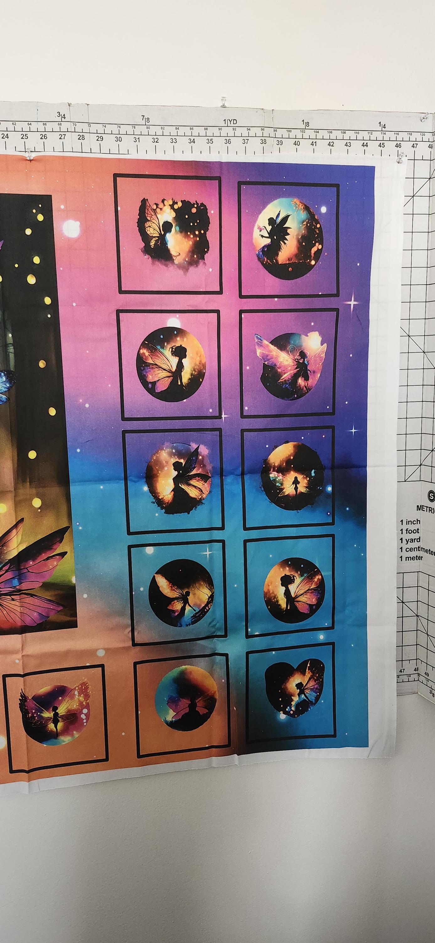 Fairy Meadow Quilt Panel and Blocks, Easy Quilt Blocks, Fairy Quilt, Fairy Blocks