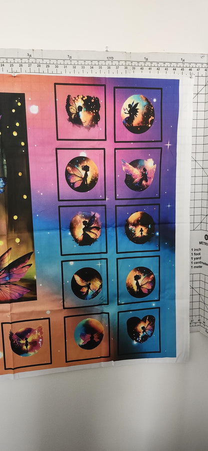 Fairy Meadow Quilt Panel and Blocks, Easy Quilt Blocks, Fairy Quilt, Fairy Blocks