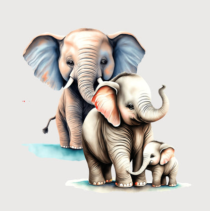 Baby Elephant Quilt Panel & Blocks, Cotton Quilt Fabric - Easy Quilt Project, Childs Room Wall Art, Fabric Book, Elephant Room Ensemble