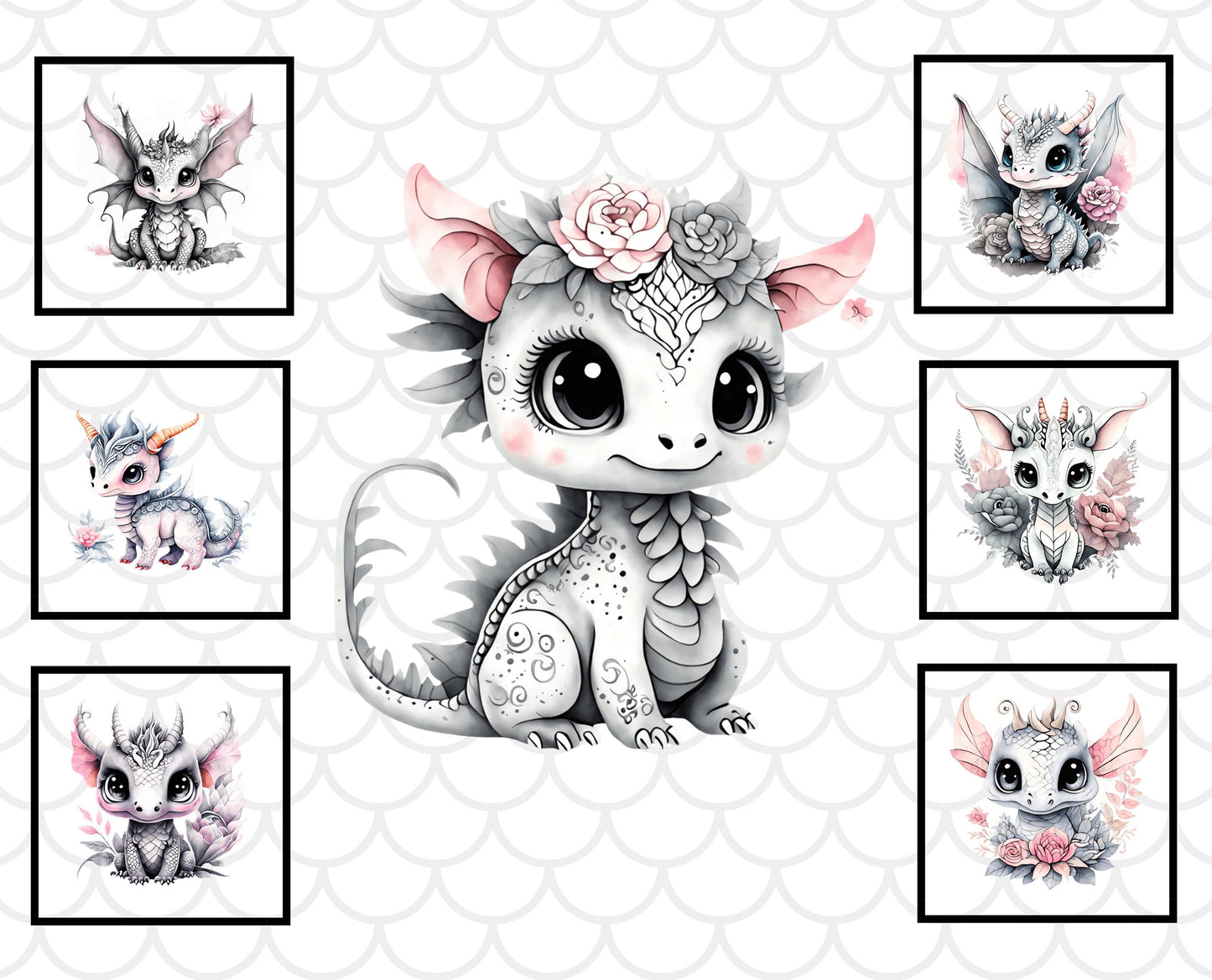 Baby Girl Dragon Quilt Panel and Blocks, Nursery Wall Art, DIY Soft Fabric Book, Quality Quilt Cotton