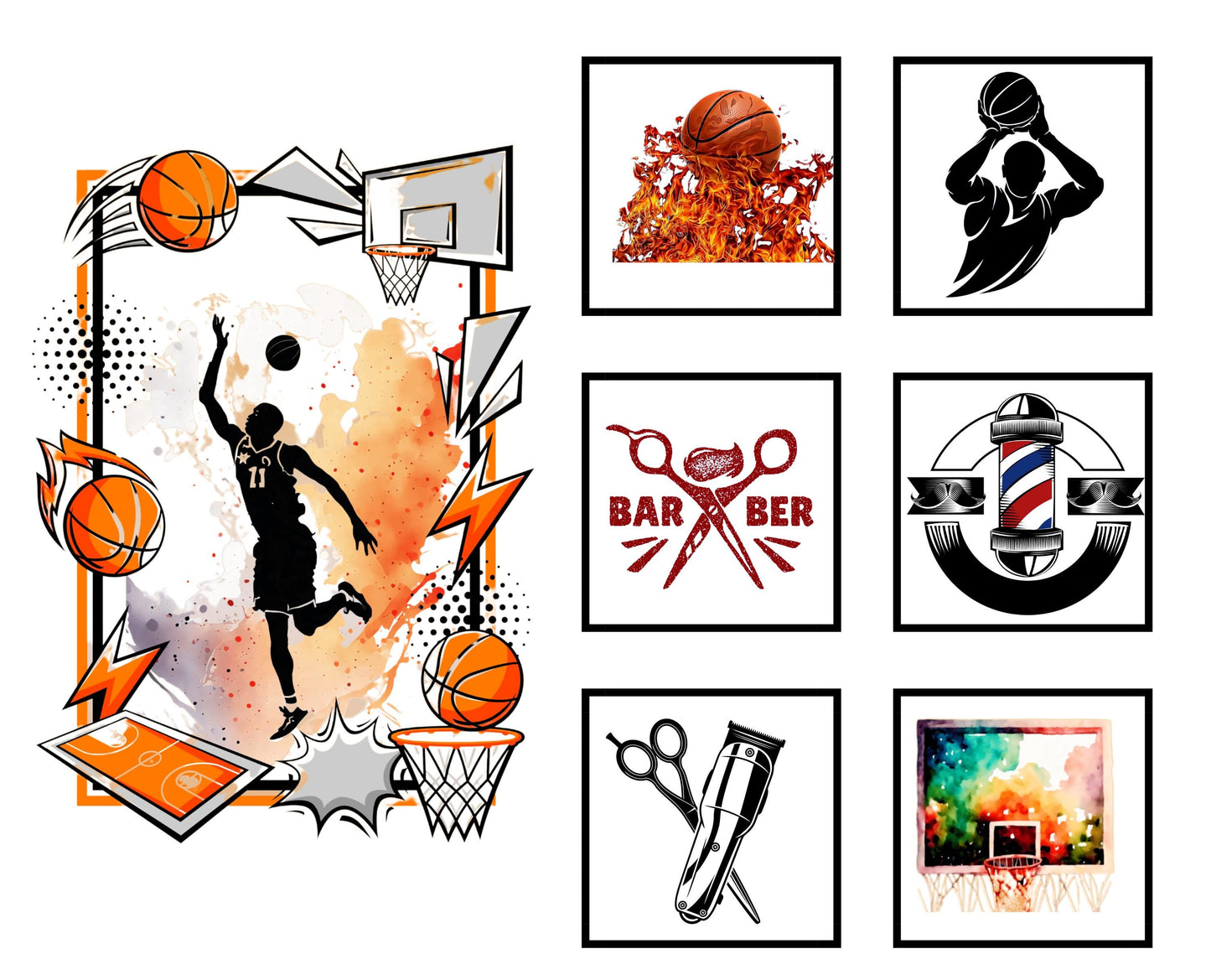 This is a design made for a lady whose son is a basketball coach and a barber and she wanted to incorporate both into the quilt.