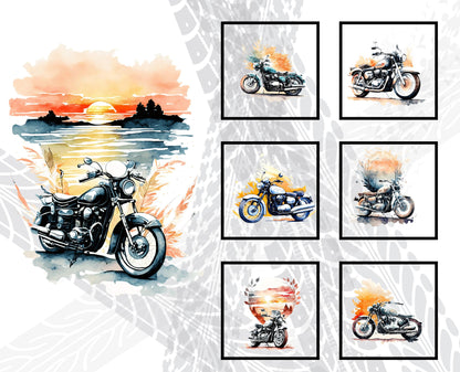 Motorcycle Quilt Panel & Blocks, Quilt Cotton Fabric - Easy Quilt Project