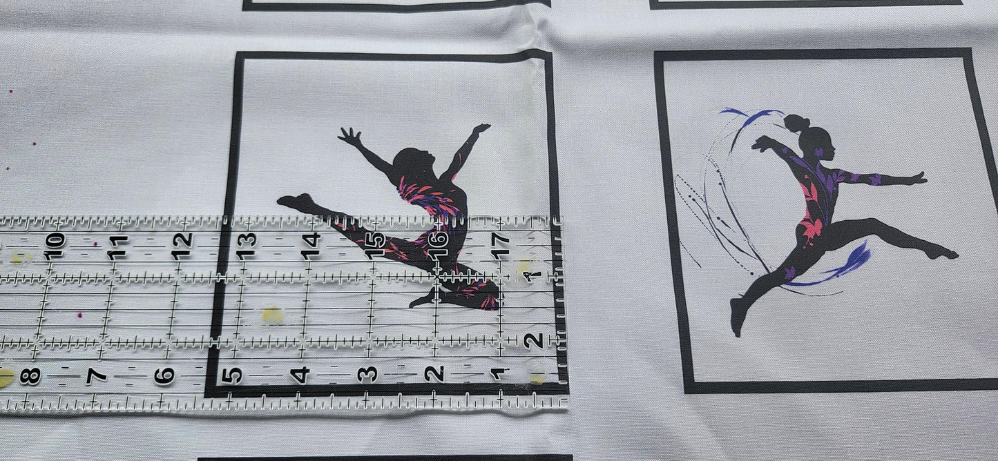 Gymnast/Dancer Quilt Panel & Blocks: Easy Cotton Quilt