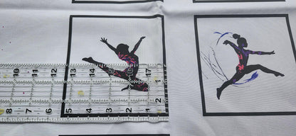 Gymnast/Dancer Quilt Panel & Blocks: Easy Cotton Quilt
