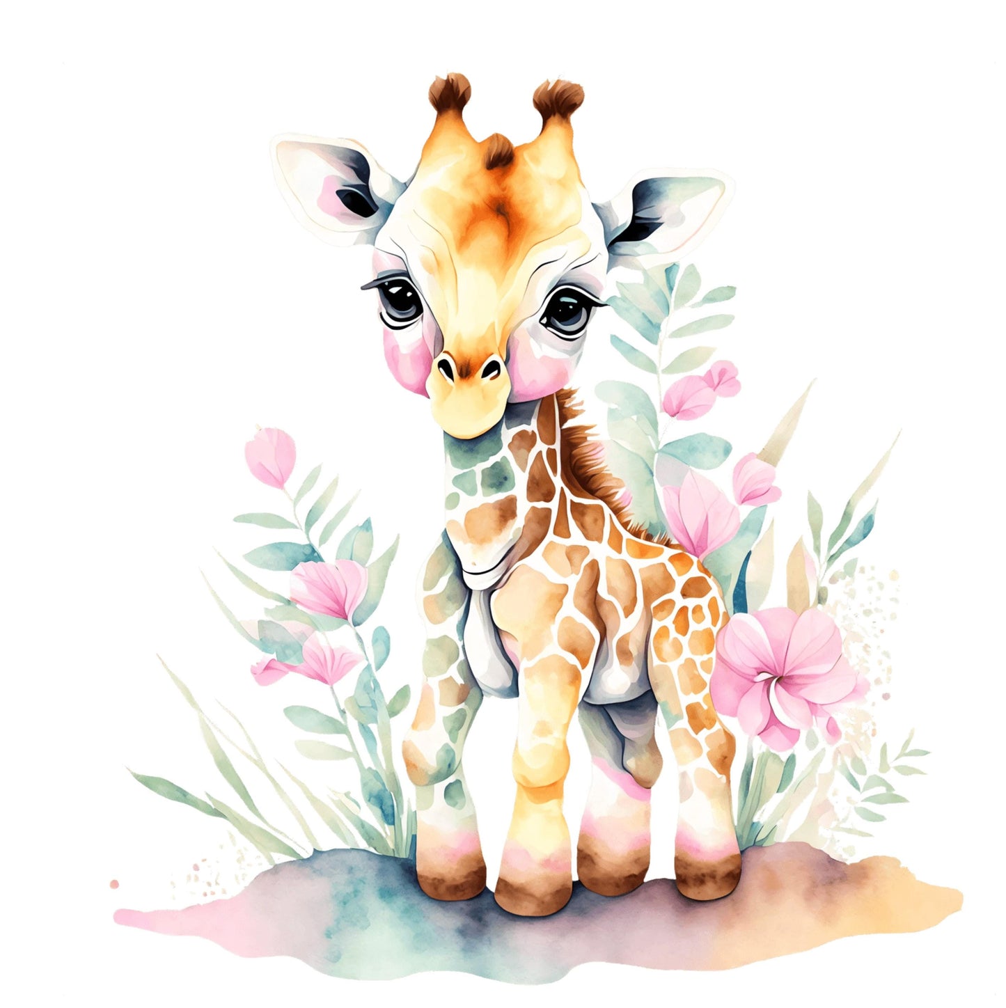 Baby Giraffe Quilt Panel & Blocks,  Easy Quilt, Nursery Wall Art, Soft Fabric Book, Quality Quilt Cotton, Giraffe Room Ensemble