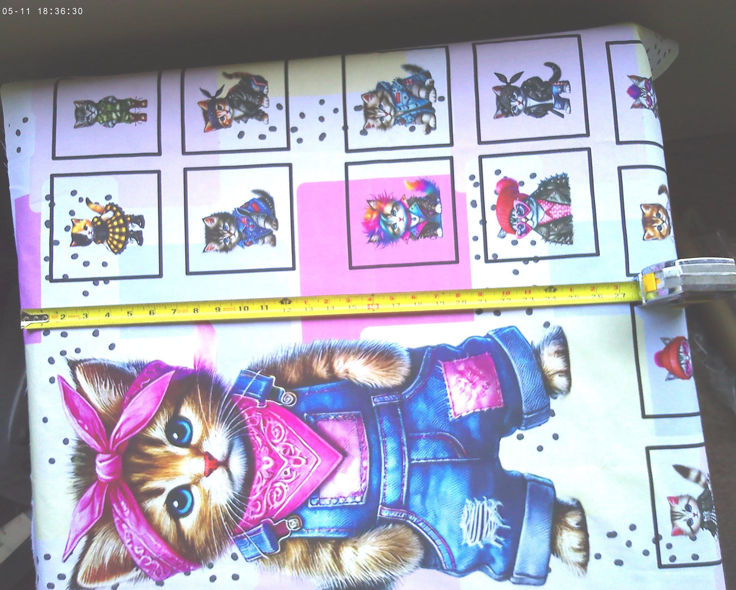 Kitten Quilt Panel & Blocks, Fashion Show, Cat Fashion. Show