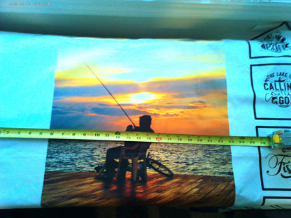 Fishing Quilt Panel & Blocks, Quilt for Dad