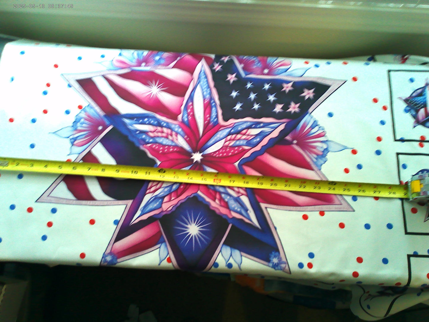 Patriotic Star Quilt Panel and Blocks, Cotton Fabric,