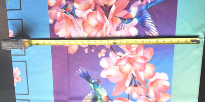 Cherry Blossom Quilt Panel & Blocks: DIY Cotton Fabric