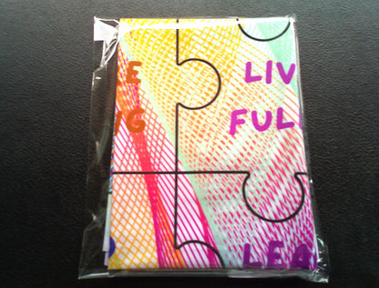 Motivational Quilt Panel, Cotton Puzzle Blocks, Rainbow Fabric