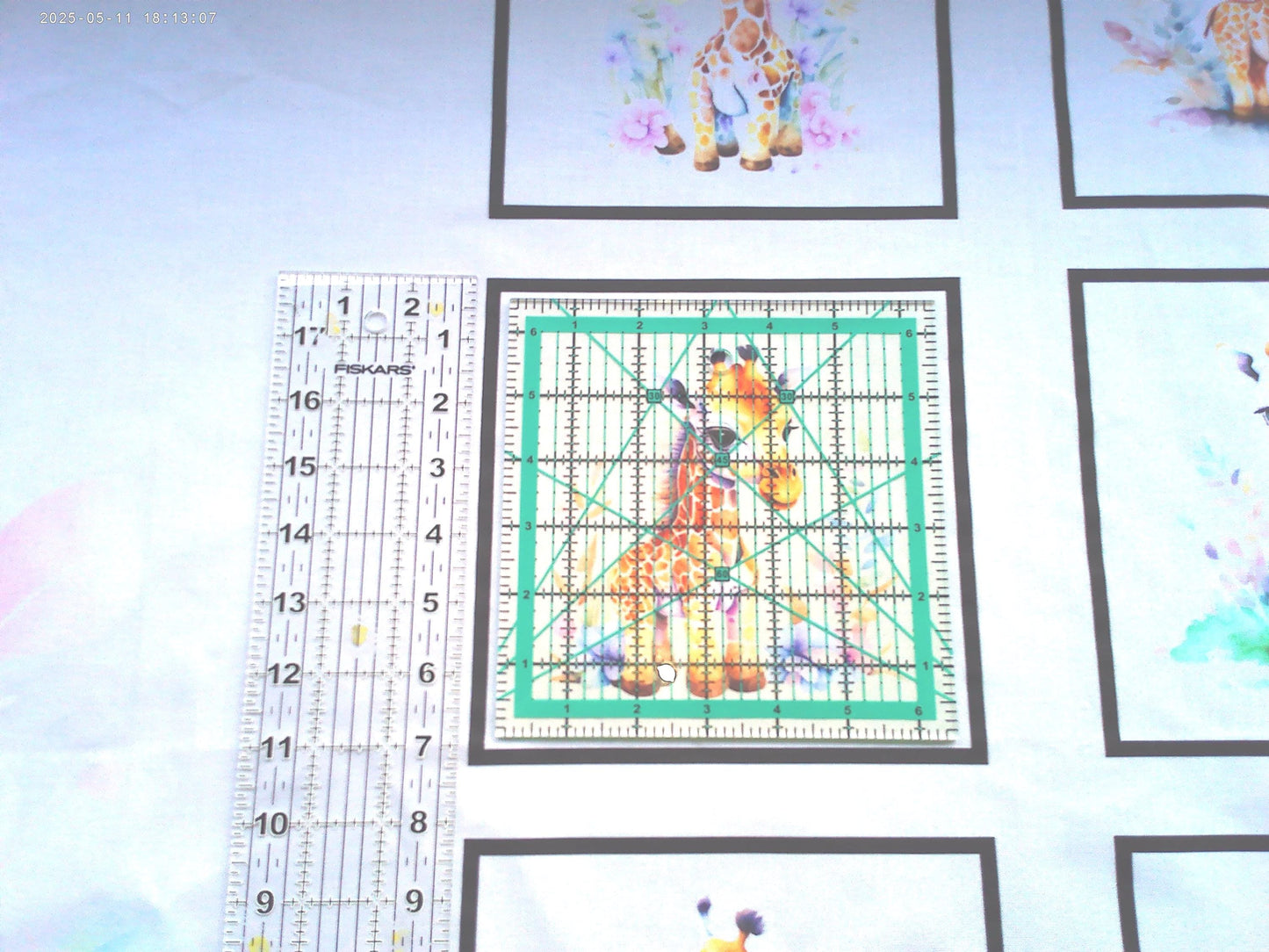 Baby Giraffe Quilt Panel & Blocks,  Easy Quilt, Nursery Wall Art, Soft Fabric Book, Quality Quilt Cotton, Giraffe Room Ensemble