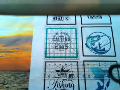 Fishing Quilt Panel & Blocks, Quilt for Dad