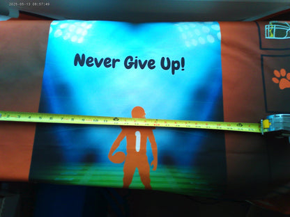 Football Quilt Panel & Blocks: Cotton Fabric - DIY Quilt Project, Orange and Black Football