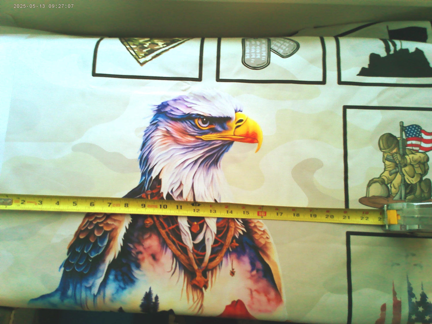 Eagle Hero Quilt Panel and Blocks: Military Tribute, Duty and Honor Quilt, Quilt of Valor Fabric