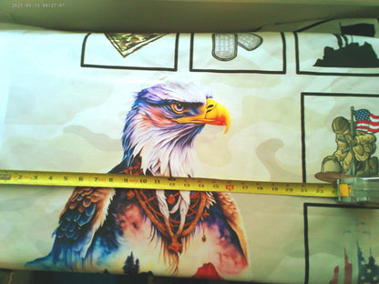 Eagle Hero Quilt Panel and Blocks: Military Tribute, Duty and Honor Quilt, Quilt of Valor Fabric